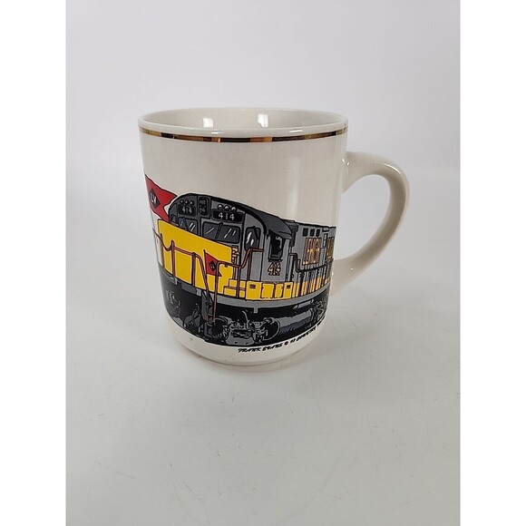 Frank Evans Country Trains Vtg '93 Lehigh Valley Silver 414 Coffee Tea Mug Cup - Picture 1 of 11
